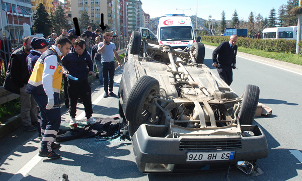 Hurdaya dönen araçtan çizik bile almad?lar