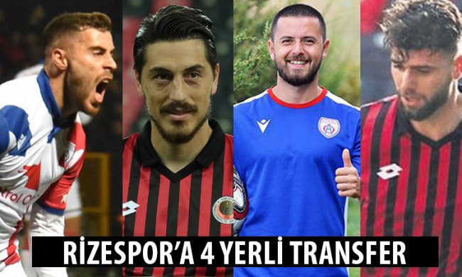 Çaykur Rizespor kadroya 4 yeni oyuncu kattı