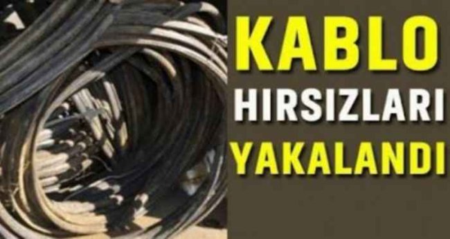 Kablo hırsızları yakalandı