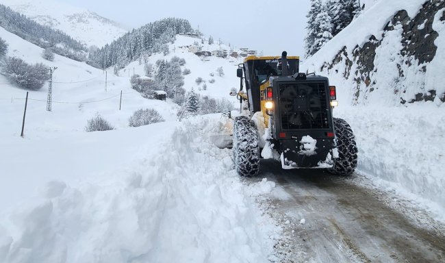 Rize'de kar etkili oldu